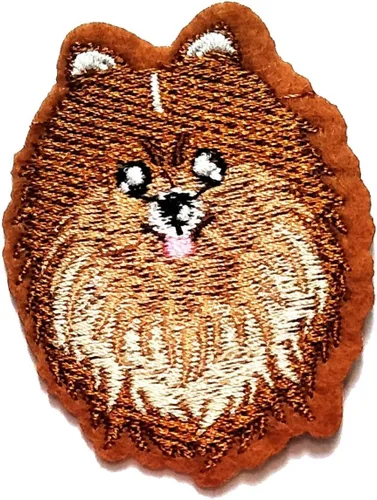 Nipitshop - Parches de perro pequeño marrón peludo peludo para niños, parche de dibujos animados para ropa, ideal como regalo de feliz cumpleaños