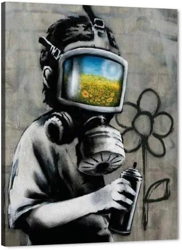 Miniatura 96 de Yatsen Bridge Arte Callejero Clásico Banksy Graffiti Arte de Pared Detrás de la Cortina Pósters Pinturas en Lienzo Imágenes de Graffiti Coloridas