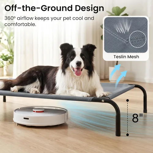 Miniatura 2 de Love's cabin Cama elevada para perros con enfriamiento para perros grandes, portátil para interiores y exteriores, cuna elevada para mascotas