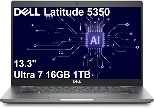 Dell Latitude 5000 5350 Business AI PC Laptop (13.3" FHD, Intel 12-Core Ultra 7 165U vPro, 16GB DDR5 RAM, 1TB SSD), Backlit KB, Fingerprint, 1080p