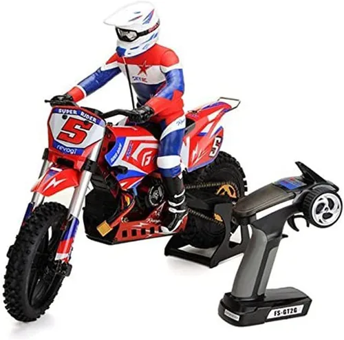 SR5 1/4 Escala Super Rider RC motocicleta sin escobillas RTR escala 1/4 Dirt Bike Super estabilizador eléctrico RC motocicleta