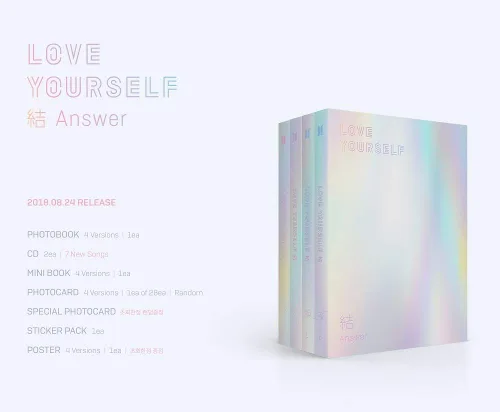 Miniatura 2 de BigHit BTS - Love Yourself Respuesta [Random ver.] 2CD+Photobook+Mini Book+Photocard+Póster plegado