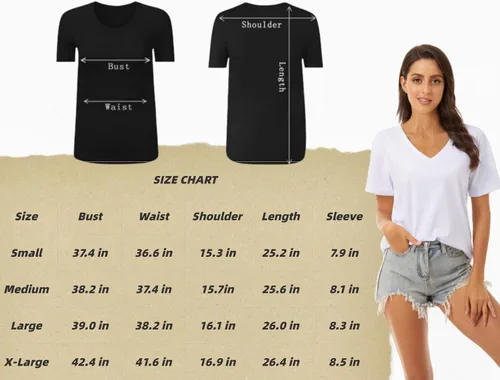 Miniatura 7 de Camisetas de manga corta para mujer, blusas de cuello en V de ajuste holgado