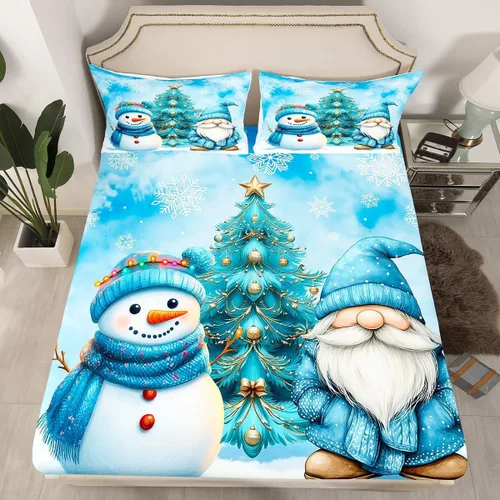 Miniatura 17 de Erosebridal Divertida sábana bajera ajustable de Halloween para niños, lindo juego de ropa de cama de calabaza fantasma, decoración de Halloween