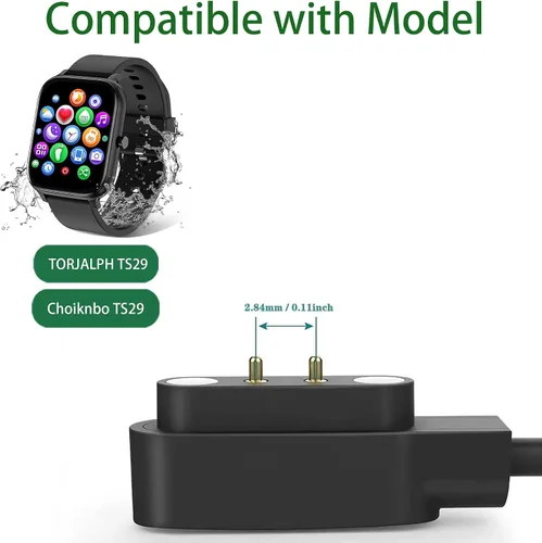 Miniatura 2 de Compatible con el cargador de reloj inteligente Choiknbo, cargador magnético de repuesto USB compatible con Choiknbo TK37, T46S, TS29 Smart Watch