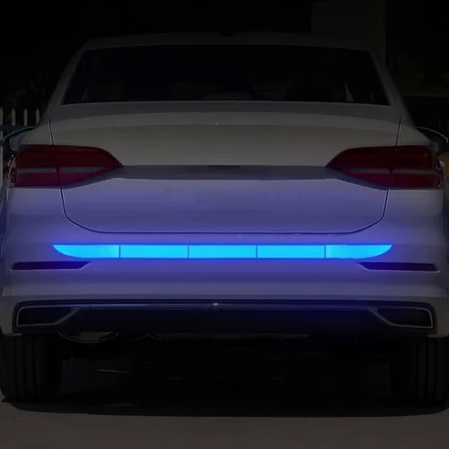 Miniatura 4 de Adhesivo reflectante para parachoques trasero de automóvil, tiras reflectantes para maletero de automóvil, cintas de advertencia de visibilidad Azul