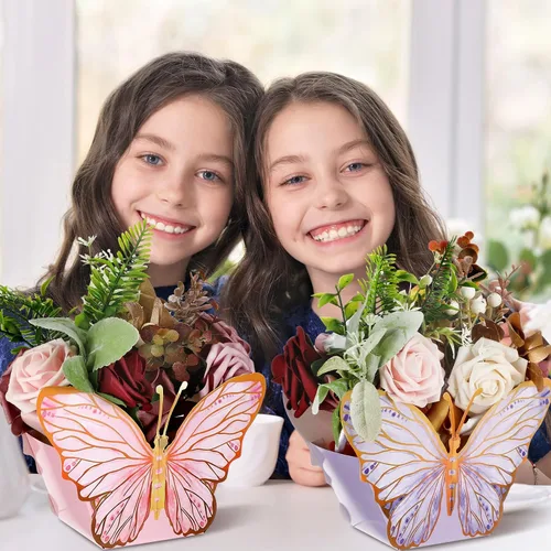 Miniatura 4 de Tenceur 24 centros de mesa de mariposa para mesas, baby shower, despedida de soltera, decoración de mesa de mariposa para decoración de fiestas