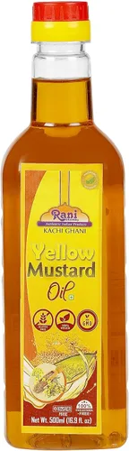 Miniatura 15 de Aceite de Mostaza Rani (Kachi Ghani) 169 Onzas (5 Litros) SIN GMO Sin Gluten Vegano 100% Natural Kosher
