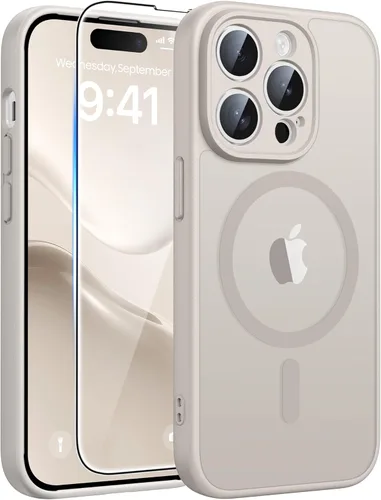 Miniatura 94 de FNTCASE Funda para iPhone 13 Pro: Fundas magnéticas translúcidas mate delgadas con protector de pantalla de vidrio templado