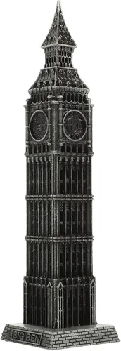 Miniatura 8 de Big Ben Modelo 7.08 pulgadas Aleación Escritorio Arquitectura Escultura Hecho a Mano Vintage Hito Ornamento para el Hogar Oficina Cafetería