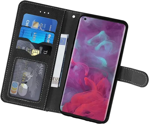 Miniatura 3 de Asuwish Funda compatible con Motorola Moto Edge 5G 2020 y protector de pantalla de vidrio templado, soporte para tarjetas de crédito, soporte