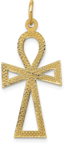 Miniatura 3 de Colgante de cruz Ankh de oro amarillo macizo de 14 quilates 1457in Oro no conocido