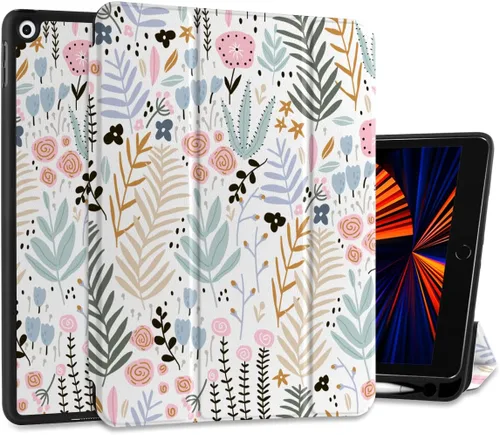 Miniatura 15 de DONGKE Funda compatible con iPad de 10.2 pulgadas 2021 2020 2019 iPad de 9ª/8ª/7ª generación con soporte para lápices, funda protectora delgada