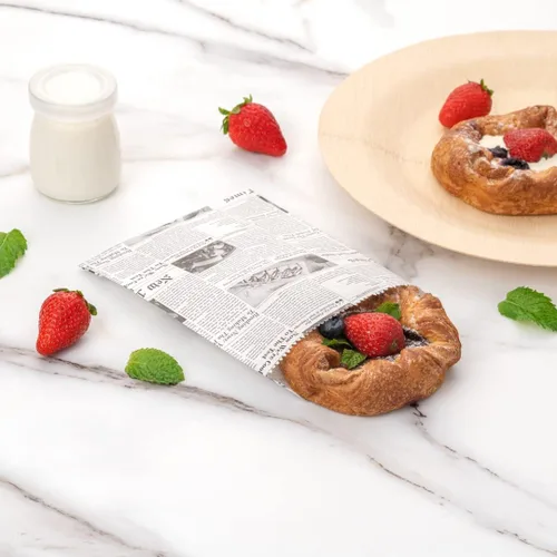 Miniatura 4 de Restaurantware Bag Tek - Bolsas de sándwich de 7 x 5 pulgadas, 100 bolsas de panadería a prueba de grasa, desechables para microondas, papel negro