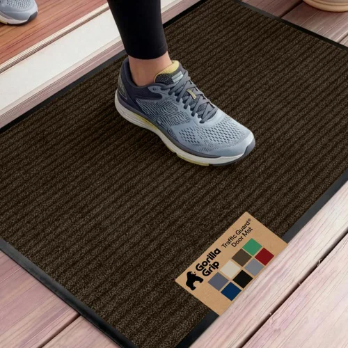 Miniatura 27 de GORILLA GRIP Tapete impermeable para puerta de protección de tráfico, tapetes de entrada resistentes, respaldo fuerte, alfombras comerciales