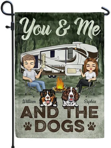 Miniatura 8 de Bandera personalizada de Making Memories para campamento, jardín, banderas para cámper al aire libre para campamento de doble cara, patio