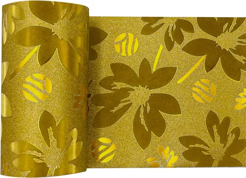 Miniatura 7 de Bling Papel pintado borde rollo autoadhesivo hogar pared decoración papel impermeable línea de rodapié azulejos de baño PVC hoja de oro