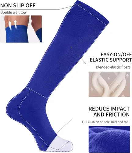 Miniatura 5 de CS CELERSPORT Paquete de 23 calcetines de béisbol y sóftbol para jóvenes y adultos, calcetines multideportivos