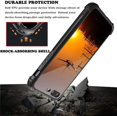 Miniatura 4 de CARLOCA Funda compatible con iPhone 8, diseño gráfico de Airplane Sunrise para iPhone 7, diseño gráfico, a prueba de golpes, antiarañazos