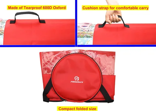 Miniatura 7 de Freegrace Organizador de urdimbre de regalo, bolsa grande de almacenamiento de rollos de papel de regalo de 9 x 40.9 pulgadas, resistente a Rojo