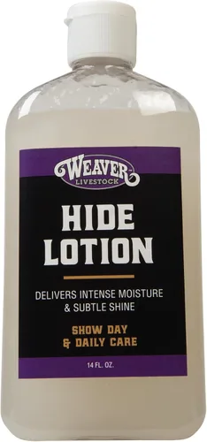 Weaver Livestock Hide Lotion, loción hidratante antiarrugas con glicerina y derivado de algas rojas, muestra suministros de ganado para ovejas,