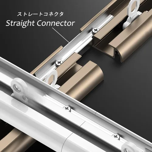 Miniatura 6 de Heavy Duty Aluminum Curtain Track for Ceiling, Smooth Sliding Rail, Easy Install, Adjustable 3.2ft to 19.7ft, White, 4.3FT (130CM) - Perfect for