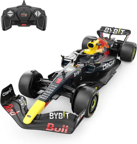 RASTAR Red Bull F1 - Coche RC a escala 1/18 - Oracle Racing 2022 Mando a distancia Fórmula 1 RB18 Modelo Sergio Pérez - Azul oscuro 2.4G para niños
