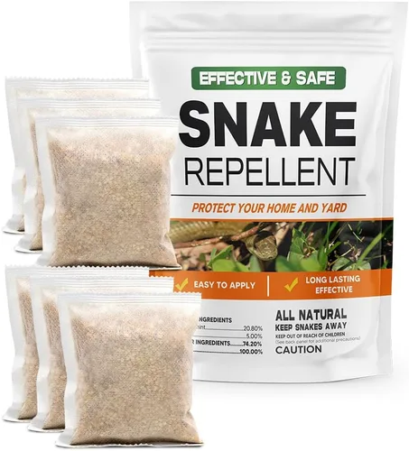LEBMP Repelente de serpientes para patio potente, repelente de serpientes para exteriores, 6P