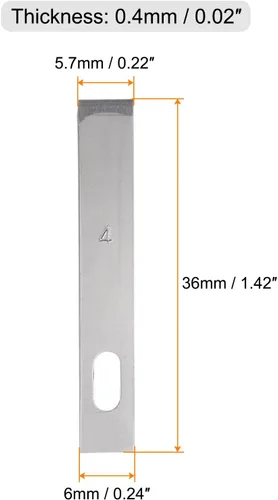 Miniatura 2 de HARFINGTON 40 cuchillas de repuesto para cuchillos Exacto #4, cuchillas de repuesto de precisión Exacto, cuchillas de repuesto para bricolaje, arte
