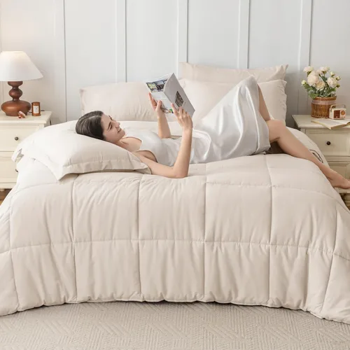 Miniatura 7 de JOLLYVOGUE Juego de edredón individual XL, cama ultrasuave en una bolsa, tamaño individual XL, 5 piezas, juego de ropa de cama certificado Oeko-TEX