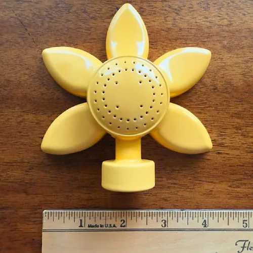 Miniatura 4 de Aspersor de césped, diseño de flores amarillas de 4.3 pulgadas, paquete de 2, rociadores metálicos para áreas de césped pequeñas, juego de niños