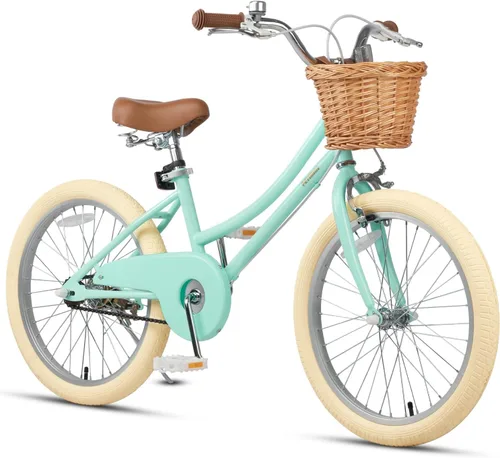 Miniatura 27 de Petimini Vintage Kids Bike for Girls, 12–20 Inch Classic Bicycle with Wicker Basket & Bell, High Tensile Steel Frame, Training Wheels (12–18”), 85%