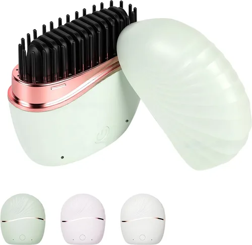 Mini alisador, mini alisador de pelo para mujer, nuevo cepillo alisador de pelo portátil inalámbrico recargable, calor rápido con tres controles de