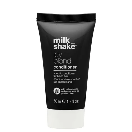Acondicionador milk_shake icy blond | acondicionador tonificante galardonado con pigmento negro para neutralizar el amarillo y el latón en cabello