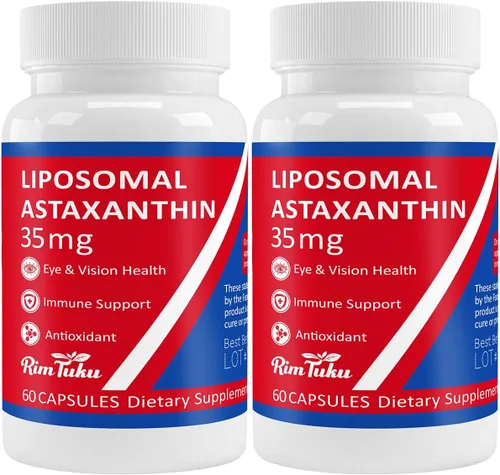 Suplemento de astaxantina liposomal de 35 mg - Potente apoyo antioxidante para la salud de la piel, las articulaciones y los ojos - Fórmula natural