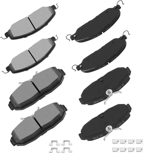 Miniatura 23 de Cciyu D627 Kit de 4 piezas de pastillas de freno cerámicas traseras 1994-2004 para Ford Mustang