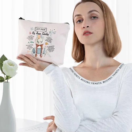 Miniatura 5 de G2TUP Anne Novel Inspire - Bolsa de maquillaje Anne Shirley para fanáticos, regalo de Anne Book Literary, bolsa de cosméticos para amantes