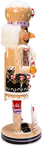 Miniatura 3 de Kurt Adler, cascanueces navideño de jengibre de madera, 16 pulgadas
