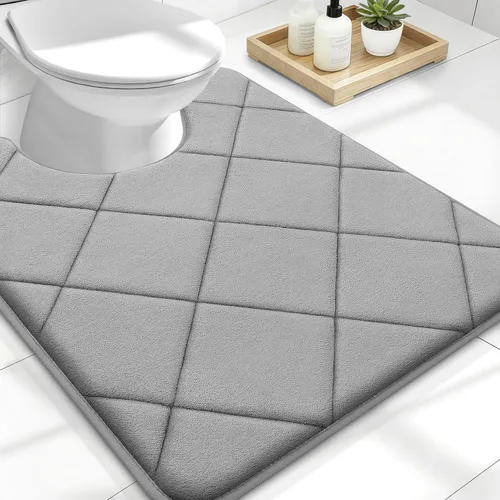 Miniatura 190 de OLANLY Tapete de baño de espuma viscoelástica de 24 x 16 pulgadas, ultra suave y absorbente, lavable a máquina, cómodo tapete de baño para suelo