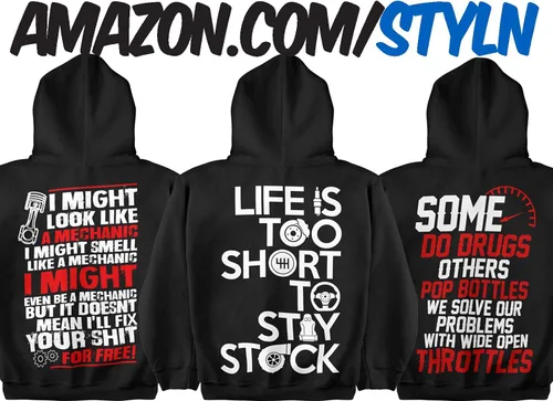 Miniatura 5 de Sudadera con capucha Wide Open ThroTTLES, Negro