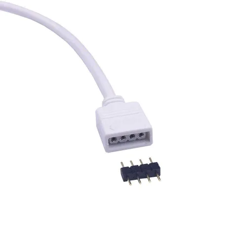 Miniatura 2 de Cable de extensión LED RGB de 16.4 ft, 16.4 pies, cable de extensión de tira LED de 4 pines, conector de cinta LED flexible para SMD 5050 3528 2835
