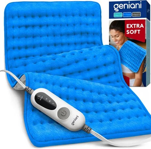 Miniatura 16 de Geniani - Almohadilla térmica eléctrica para alivio del dolor de espalda y calambres, apagado automático, almohadilla térmica suave para terapia