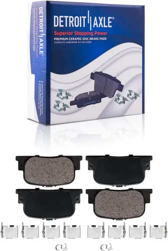Miniatura 106 de Detroit Axle - Pastillas de freno traseras para Mercedes-Benz C230 C240 C280 C320 C350 CLK320 CLK350 CLK430 E300 E320 E420 E430 SLK350, pastillas