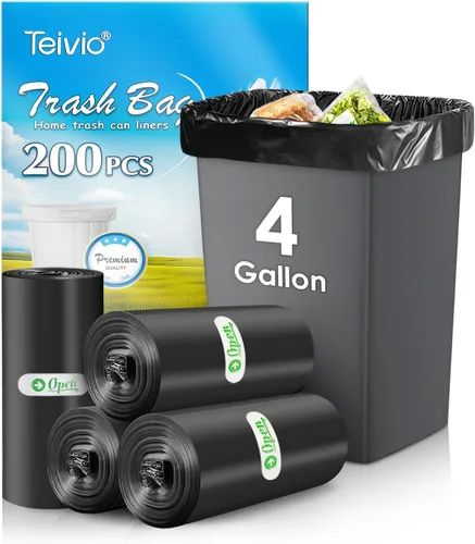 Miniatura 19 de Teivio - Bolsas de basura grandes negras de 64 a 65 galones, 13 unidades, grandes multiusos, se adaptan a contenedores de basura de 60, 62, 63, 64
