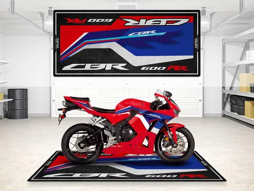 Alfombra de estacionamiento para motocicleta Honda CBR 600RR Modelo, Alfombra de exhibición y de fosa, alfombra lavable antideslizante para garaje y