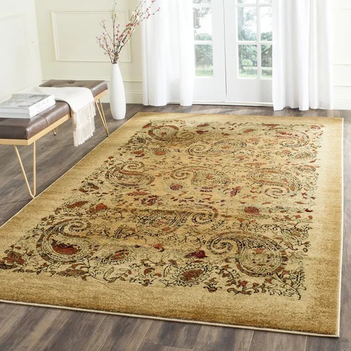 Miniatura 9 de SAFAVIEH Lyndhurst Collection - Alfombra redonda de 7 pies, color beige y multicolor, diseño tradicional de cachemira, no desprende pelusa