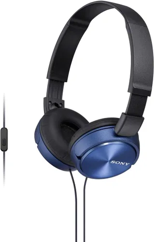 Sony MDR-ZX310AP Serie ZX Audífonos intraaurales con cable y micrófono, color azul