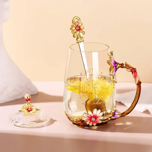Miniatura 4 de Regalos para hermanas de hermana, elegante taza de té con flores y taza de café, regalos únicos para cumpleaños, hermana menor, hermana mayor, cuñada