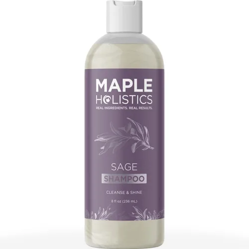 Champú Sage anticaspa con argán, jojoba y spikenard orgánico, 100% natural, sin sulfatos, tratamiento para hombres y mujeres, fórmula antiséptica