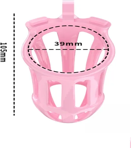 Miniatura 2 de Jaula para pene Dispositivo de castidad masculina Jaula de bloqueo Jugar con llave y bloqueo A6(XXL)